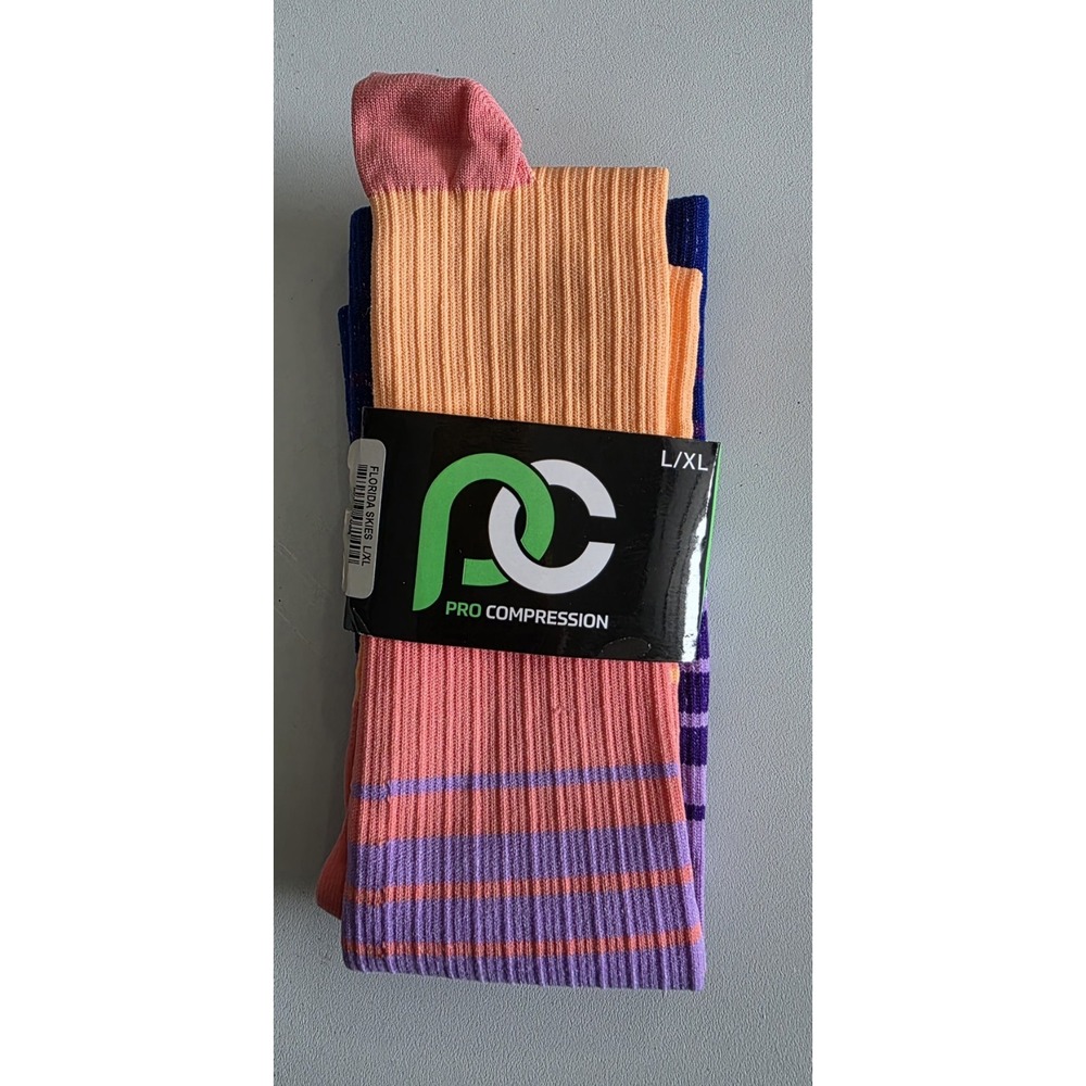 Pro Compression Florida Skies L/XL Marathon Knee High Sock